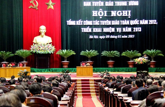 Tổng Bí thư Nguyễn Phú Trọng dự Hội nghị tổng kết công tác tuyên giáo - ảnh 1